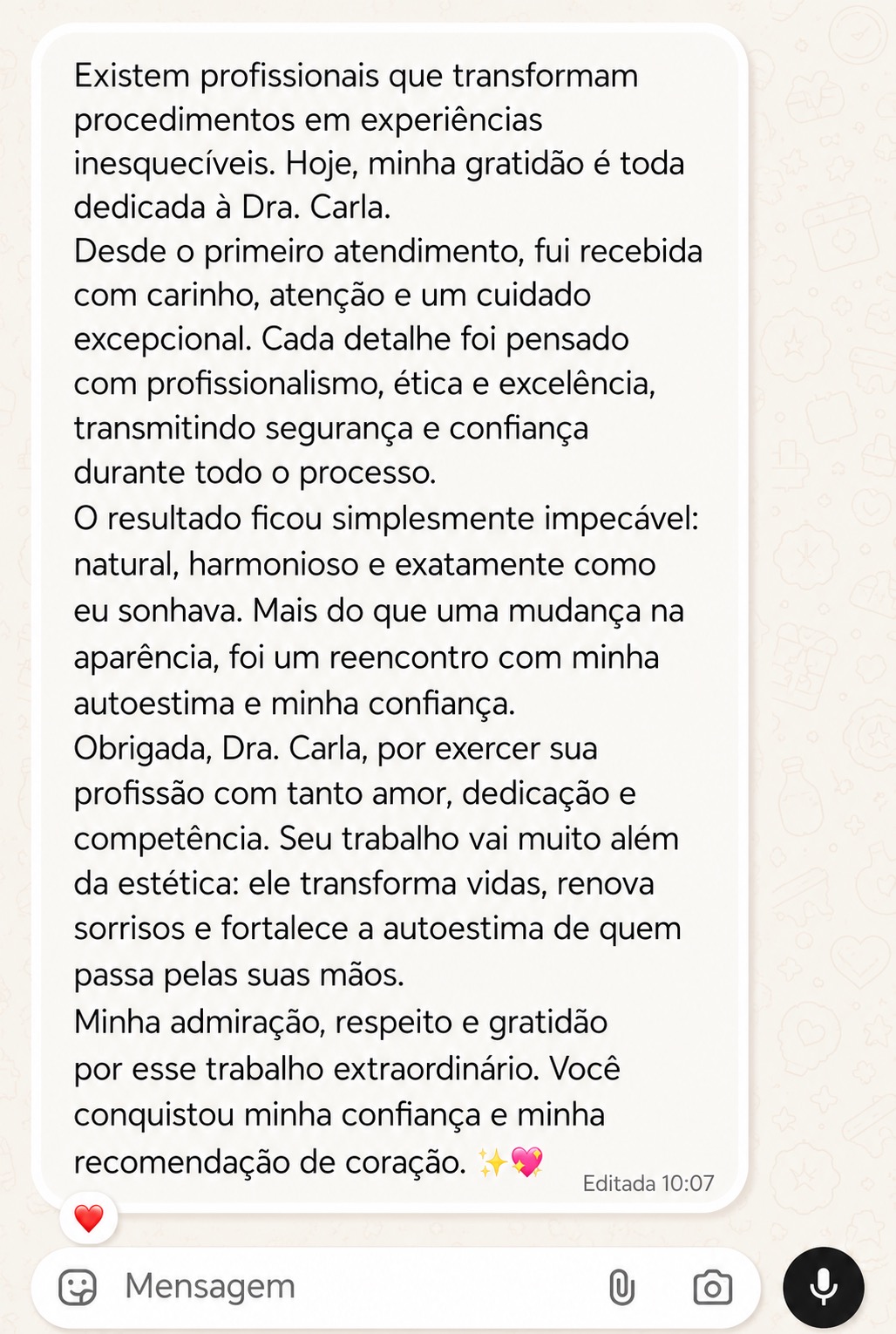 Depoimento de paciente 3