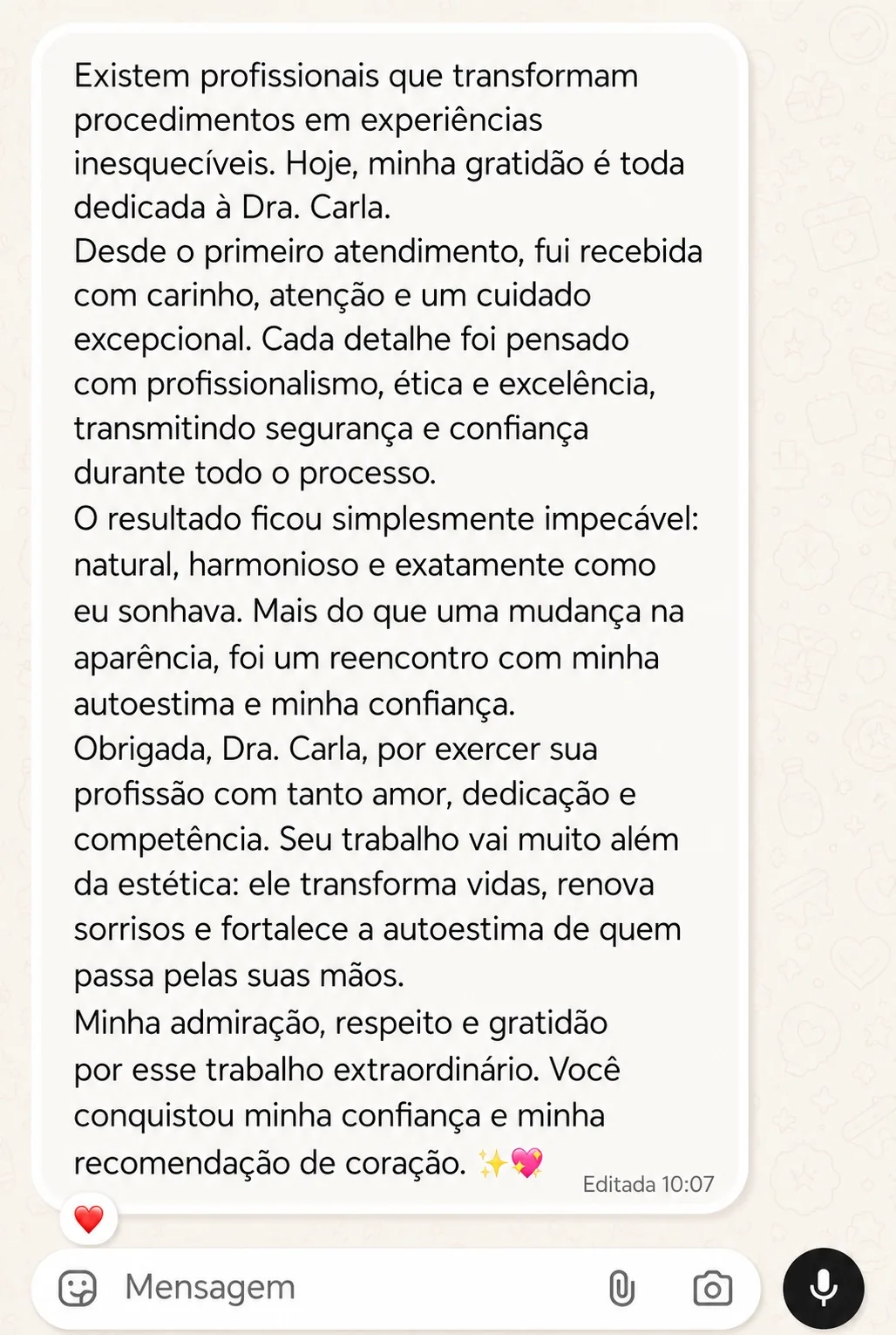 Depoimento de paciente 3